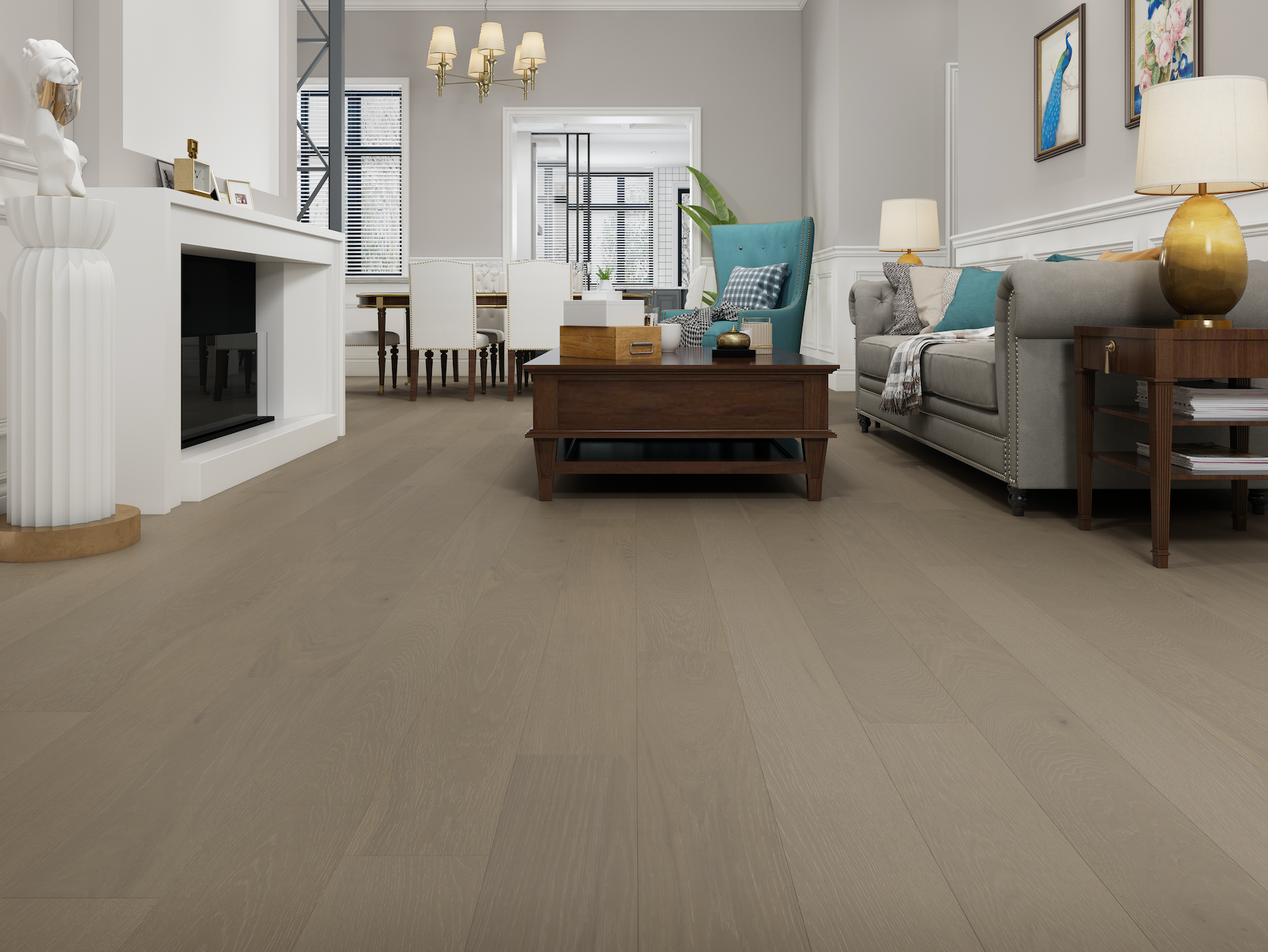 European Oak - Painter's White Sample*